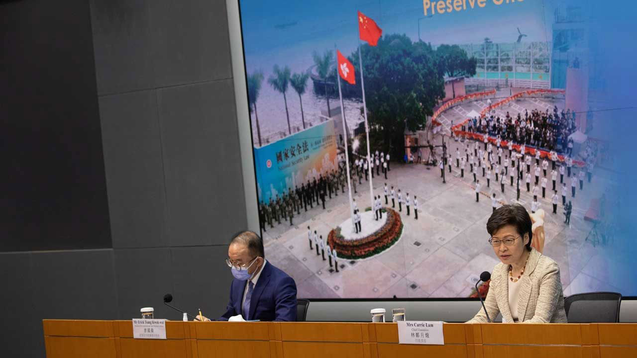 홍콩 캐리 람 행정장관 기자회견