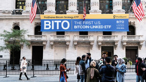 첫 비트코인 ETF 거래 알린 뉴욕증권거래소