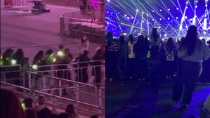 [SBS Star] VIDEO: Some Fans Enter a Restricted Area at a Concert After Pushing Security Guards