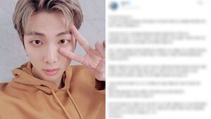 [SBS Star] "Let's See Each Other When the Wind Becomes Warmer" RM Writes a Touching Letter to Fans