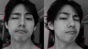 [SBS Star] V Posts a Video of Himself with a Beard Even Though J-HOPE Stopped Himself from It