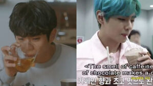 [SBS Star] VIDEO: Choi Woo Shik's Unique Way of Drinking Coffee Reminds Everyone of V