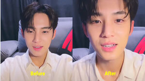 [SBS Star] VIDEO: "What's the Difference?" SEVENTEEN MINGYU Removes His Makeup Live