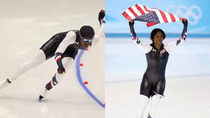 [영상] 랭킹 1위의 '폭풍질주'…미국에 금메달 안긴 잭슨 (스피드스케이팅 여자 500m)