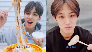 [SBS Star] VIDEO: SEVENTEEN MINGYU Makes Fans Laugh with How He Eats When He Is Dieting