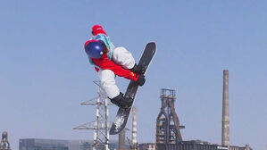 [영상] "좋아요!" 가장 높은 난이도로 95점&hellip;다케루 환호 (스노보드 남자 빅에어 결승 2차 시기)