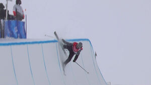 [영상] 크게 넘어졌지만 다시 일어난 장유진, 감동의 마무리 (프리스타일 스키 여자 하프파이프 예선 1차 시기)