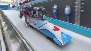 [영상] '0.09초 차'로 빨간불&hellip;팀 저스틴 크립스의 빠른 질주 (봅슬레이 남자 4인승 1차 시기)