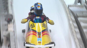 [영상] '엄청난 스피드' 선두로 올라서는 팀 요하네스 로흐너 (봅슬레이 남자 4인승 1차 시기)