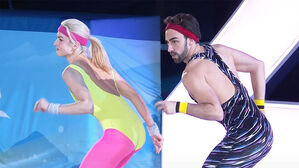 [영상] 알록달록 에어로빅 복장…재치 넘치는 연기로 웃음 선사 (피겨스케이팅 갈라쇼)