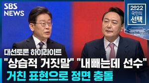 [대선토론] 이재명 "상습적 거짓말"…윤석열 "엉뚱한 답하고 내빼"