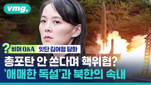 vmg. 비머 Q&A 잇단 김여정 담화 총포탄 안 쏜다며 핵위협? 애매한 한 독설'과 복 북한의 속내