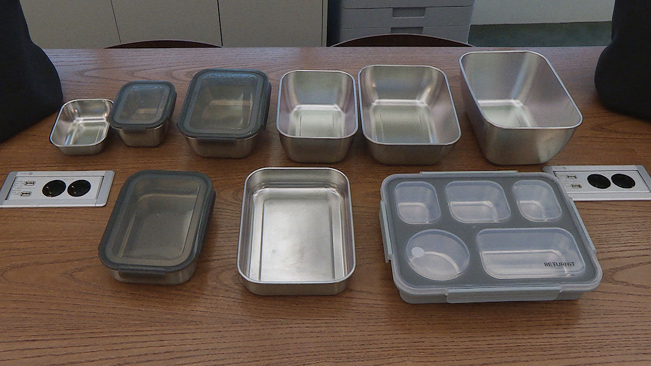 다회용 배달용기 샘플