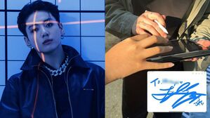 [SBS Star] VIDEO: One Lucky Thai Fan Gets an Autograph from BTS JUNGKOOK at Seoul Jazz Festival