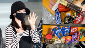 [SBS Star] IU Gives Chocolates from Cannes to Fans at the Airport in Korea