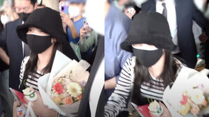 [SBS Star] VIDEO: IU Seen Pleading Her Security Guard Not to Push Fans Too Much at the Airport
