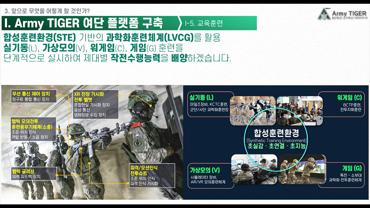 인공지능(AI)과 드론봇 등 미래형 전투체계 겸비한 '아미타이거(Army-TIGER) 시범여단 전투단' 출범