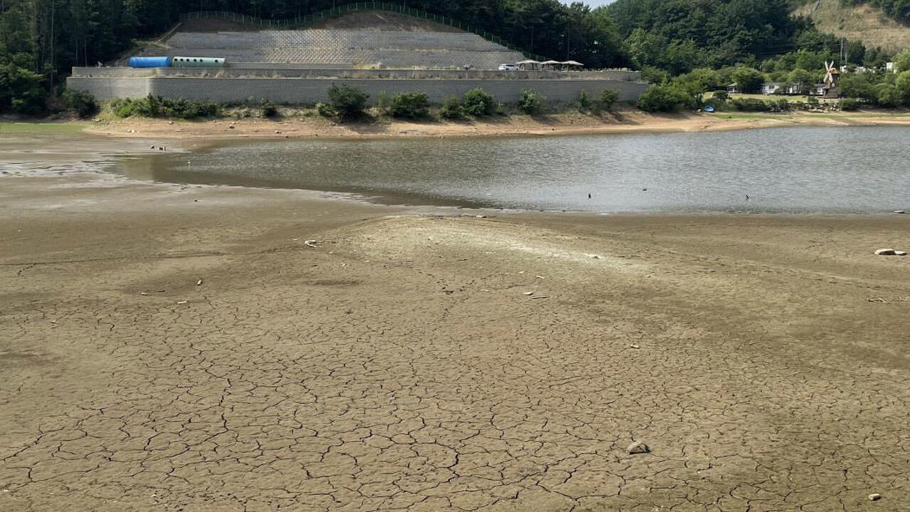 바닥 드러낸 안성 노곡저수지 (사진=연합뉴스)