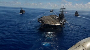 태평양에 항공모함급 함정 3척 출격&hellip;미군, '용감한 방패' 영상 공개