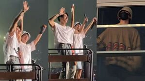 [SBS Star] VIDEO: MINGYU&middot;DK Wave to JUNGKOOK During Concert as They Spot Him in the Distance