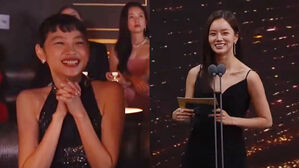[SBS Star] VIDEO: Jung Hoyeon Cutely Responds to Her Good Friend Hyeri Presenting Awards