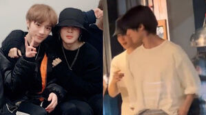 [SBS Star] VIDEO: BTS JIMIN & TXT BEOMGYU Spotted at a Restaurant Together in the U.S.