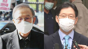 이명박 전 대통령(왼쪽)-김경수 전 경남 지사(오른쪽)