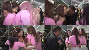 [SBS Star] VIDEO: Lee Soo-man Gives Non-SM Ent. Girls' Generation Members a Hug with a Big Smile