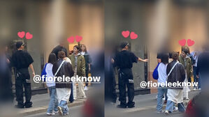 [SBS Star] Yoo Ah In & IU Randomly Bump Into Each Other on the Street in Milan