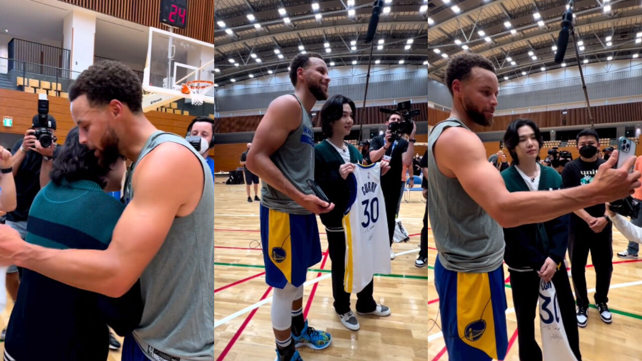 [SBS Star] VIDEO: "All My Family's Your Fan, SUGA" BTS SUGA & Stephen Curry Meet in Japan