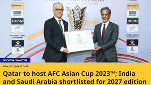 2023 아시안컵의 카타르 개최를 알리는 AFC 홈페이지 (사진=AFC 홈페이지 캡처, 연합뉴스)
