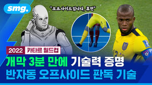 smg. "오프사이드입니다, 휴먼" 2022 카타르 월드컵 개막 3분 만에 기술력 증명 반자동 오프사이드 판독 기술