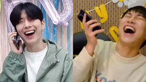 [SBS Star] VIDEO: KIHYUN&middot;Seo Eunkwang Laugh After Calling Each Other During Their Birthday Live