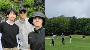[SBS Star] BTS V&middot;Gang Dong Won&middot;Yim Siwan Play Golf Together