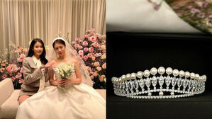 [SBS Star] IU Gifts a Custom-made Pearl Tiara to T-ARA Ji Yeon on Her Wedding Day