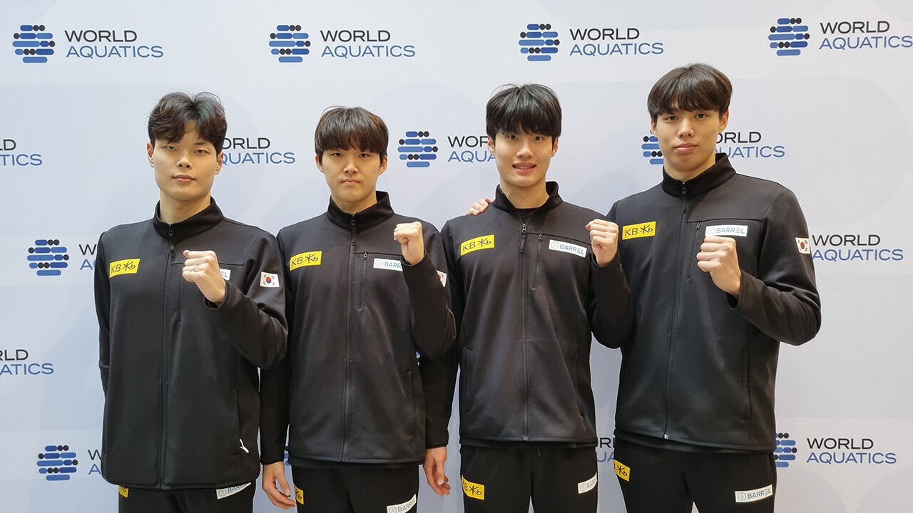 황선우 앞세워 쇼트코스 계영 800ｍ서 16년 만에 한국 신기록