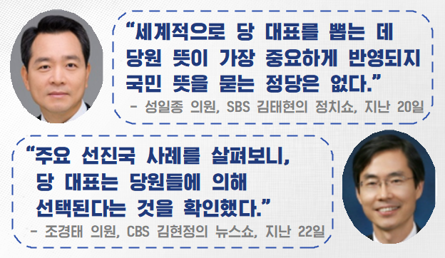 사실은 국민의힘 당대표 선거 여론조사