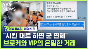 Q&A 병역비리 "시킨 대로 하면 군 면제" 브로커와 VIP의 은밀한 거래
