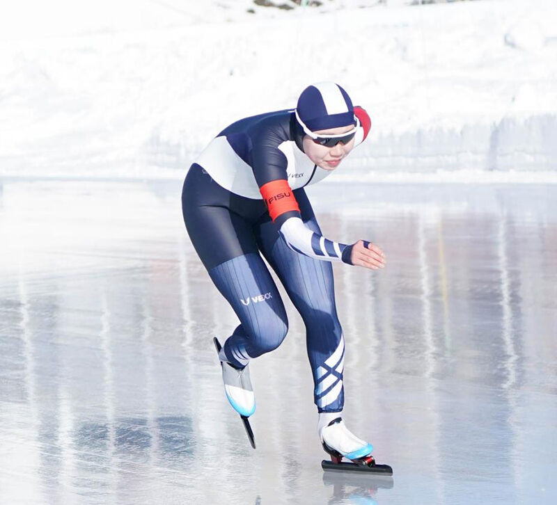 역주하는 박지우 (사진=국제대학스포츠연맹(FISU) 소셜미디어 캡처, 연합뉴스)