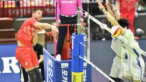 프로배구 한국전력, 삼성화재에 풀 세트 접전 승리