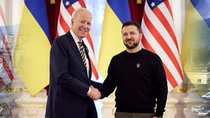 바이든, 키이우 깜짝 방문 "5억 달러 지원"