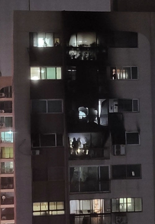 인천 중구 아파트 화재 (사진=사진 제보 : 이주하)