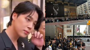 [SBS Star] VIDEO: A Huge Crowd of Fans Gather in NYC Just to See JIMIN for Seconds