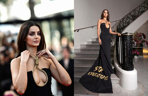 칸영화제 레드카펫 '올가미 드레스' 모델