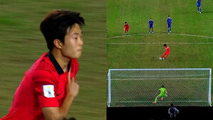 [U-20] "골키퍼 손에 닿을 수 없는 곳"&hellip;이승원 페널티킥 성공, 1-1 동점