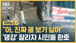 '댕강' 잘리자 시민들 환호