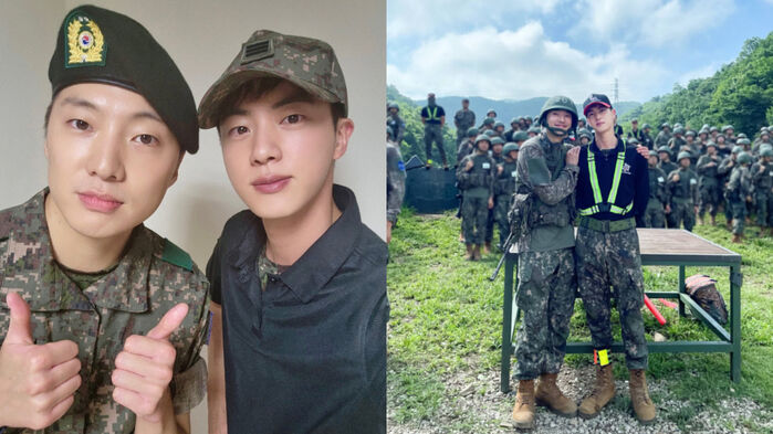 "A Special Gift to ARMY & INNCER CIRCLE!" BTS JIN Trains WINNER YOON in the Military
