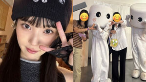 [SBS Star] VIDEO: Fans Rave at IU's Surprise Visit to Her Exhibition Wearing a Marshmallow Suit