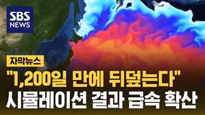 방류 시뮬레이션 결과 급속 확산