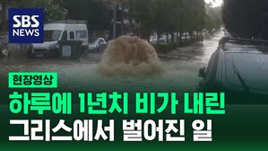 [영상] 물살 따라 떠내려가다 차에 쿵&hellip;! 역대급 폭우에 피해 극심한 그리스 상황